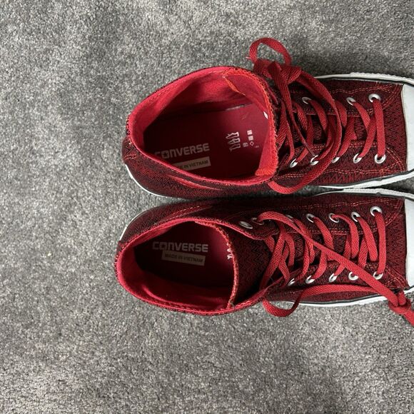 Converse Chuck Taylor All Star Zig Zag 139841F Mens Size 13 Red High Top Shoes - Picture 11 of 13